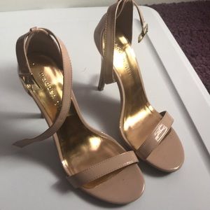 Madden Girl Nude Strap Sandal Heels
